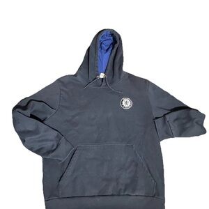 Sz XL “The Blues” Fleece Hoodie Sweatshirt w Modern Lion Crest UK Soccer